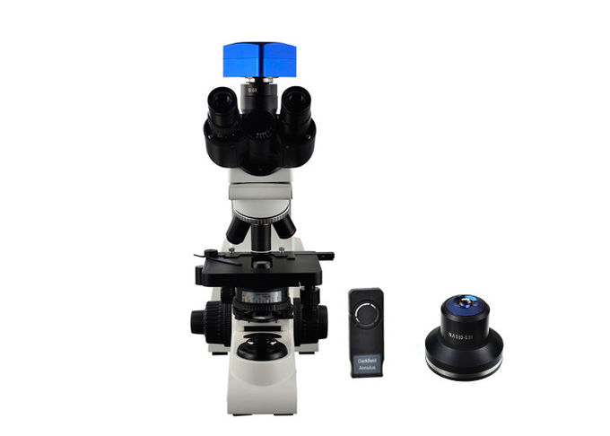 Branco do microscópio do equipamento de laboratório do microscópio 40X do campo escuro de Trinocular