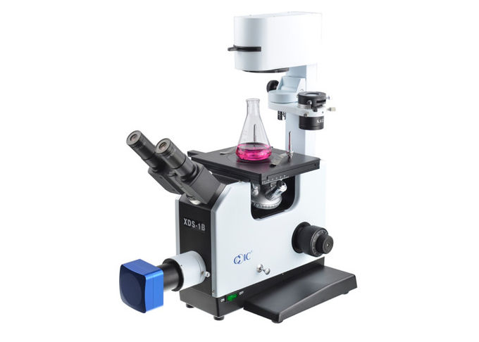 Trinocular biológico inverteu o objetivo ótico do contraste da fase do microscópio 25X